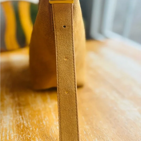 Margot New York Tan Suede Crossbody Bag - Picture 3 of 13